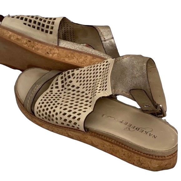 Naked Feet Aries Ankle Strap Comfortable Cushion Sandals Shoes Woman’s 9.5 - Picture 1 of 8